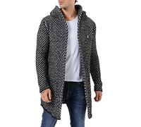 RED BRIDGE Cardigan Uomo Cappotto Giacca lunga Nero XL
