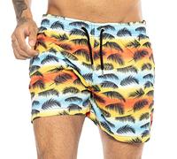 RED BRIDGE Costume da Bagno da Uomo a Rapida Asciugatura Design Feather Colorato M