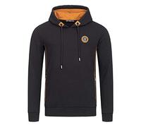 RED BRIDGE Felpa con Cappuccio da Uomo Maglia in Cotone Design Contrast Line Nero M