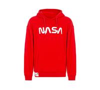 RED BRIDGE Felpa con Cappuccio NASA Maglia in Cotone Rosso XL