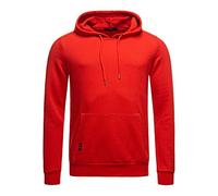 RED BRIDGE Felpa da Uomo con Cappuccio Premium Basic Maglia in Cotone Rosso 3XL