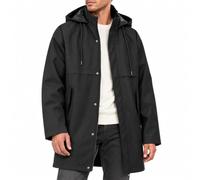Red Bridge - Giacca impermeabile da uomo con cappuccio, in similpelle