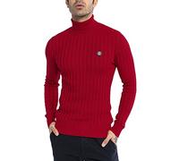RED BRIDGE Maglione a Collo Alto da Uomo Maglia in Cotone a Costine