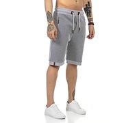 RED BRIDGE Pantaloncini da Uomo Joggers Pantalone Corto da Tuta Grigio L