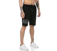 RED BRIDGE Pantaloncini Sportivi da Uomo Pantalone Corto da Tuta Metallic NASA Nero M