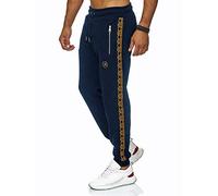 RED BRIDGE Pantalone da Tuta da Uomo Joggers Cotone Polsino Tasche con Cerniera Blu