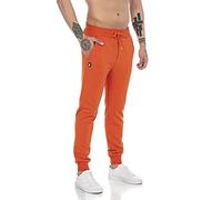 RED BRIDGE Pantalone da Tuta Uomo Joggers Sweat-Pants Basic Cotone Arancione XL