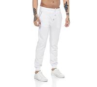 RED BRIDGE Pantalone da Tuta Uomo Joggers Sweat-Pants Basic Cotone Bianco M