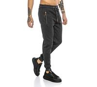 RED BRIDGE Pantalone da Tuta Uomo Joggers Sweat-Pants Gamba Stretta Polsino Grigio Scuro S