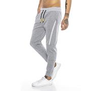 RED BRIDGE Pantalone da Tuta Uomo Joggers Sweat-Pants Stile Cargo con Tasche Grigio L