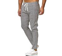 RED BRIDGE Pantalone Slim a Quadri Cotone Comfort Casual Elegante Grigio XL