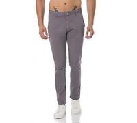 RED BRIDGE Pantalone Uomo Elegante Sportivo Casual Chino Cotone Grigio W32L32