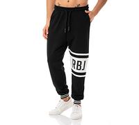 Red Bridge Pantaloni da jogging da uomo pantaloni da jogging pantaloni casual RBJ Print, Nero , M