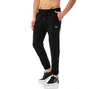 Red Bridge Pantaloni da jogging da uomo Pantaloni per il tempo libero Button Up, Nero , M