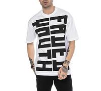 RED BRIDGE T-Shirt da Uomo Maglietta Manica Corta Oversize Cotone Scollo Rotondo Bianco L