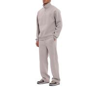 Red Bridge - Tuta da jogging in due pezzi, con mezza zip, maglione e pantaloni, comoda tuta per il tempo libero, tutti i giorni e loungewear, grigio., XXL