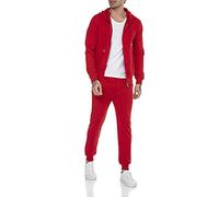 RED BRIDGE Tuta da uomo Pantalone e Felpa con cappuccio Set da jogging Basic Verde Rosso XXL