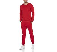 RED BRIDGE Tuta da uomo Pantalone e Felpa con scollo rotondo Set da jogging Basic Verde Rosso XXL