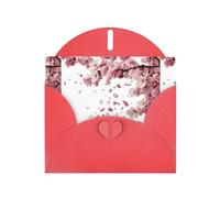 Red BROLEO Petals flying all over the sky Prints, biglietto di auguri per Natale, compleanno, San Valentino, anniversario di matrimonio e inviti per feste