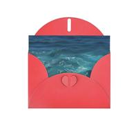Red BROLEO The Deep Ocean Prints, biglietto di auguri per Natale, compleanno, San Valentino, anniversario di matrimonio e inviti per feste