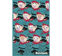 Red Buddy The Elf Pattern Notebook: Journal for Writing, Size 6" x 9" inches, Lined blank , 110 Pages Glossy