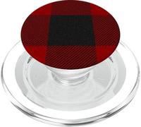 Red Buffalo Design Christmas Decor Plaid Pattern PopSockets PopGrip per MagSafe