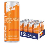 Red Bull Energy Drink Summer Edition, Albicocca-Fragola, Confezione da 12-12 x 250ml I Bevanda energetica con albicocca fruttata e sapore di fragole I Stimola il corpo e lo spirito