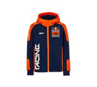 Red Bull - Felpa con Cappuccio con Zip Replica Team KTM - Zip a Tutta Lunghezza - Design Dinamico - Bambino- 128 - Blu/Arancione