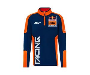 Red Bull - Maglietta a mezza zip KTM Replica Team - Uomo - Prodotto ufficiale - Design dinamico da corsa - Materiale traspirante - Taglia XL - Blu/Arancio, blu/arancio, XL-4XL