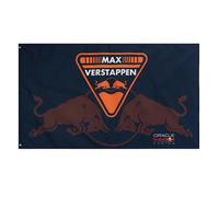 Red Bull Racing Bandiera ufficiale F1 Team Max Verstappen 2025, blu navy e arancione