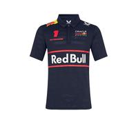 Red Bull Racing F1 Team Special Drivers Polo, Night Sky Blue, Max Verstappen #1, Stagione 2025 (UK, Alpha, S, Regolare, Blu Navy)