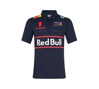 Red Bull Racing F1 Team Special Drivers Polo, Night Sky Blue, Max Verstappen #1, Stagione 2025 (UK, Alpha, 3XL, Regolare, Blu Navy)