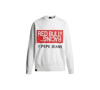 Red Bull Racing X Pepe Jeans RBR Intarsia Logo Knit Crew Neck Maglieria, White (off White), M Uomo