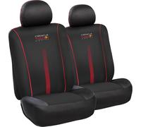 Set Coprisedile 6 Pz Powerbar Nero/Rosso confortevole e resistente, facile e vel