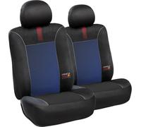 Red Bull Set Coprisedile Blended Lines Nero/Rosso per auto, confortevole, resistente, facile e veloce da installare (Set anteriore (6 pz))