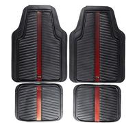 Red Bull Set Tappeti 4 Pz Bull Flash in PVC Nero/Rosso per furgoni, confortevoli e resistenti allo sporco