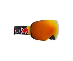 Red Bull Spect Eyewear - Maschera da sci - Bent Black - Brown With Red Mirror in Pelle - Nero