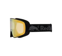 Red Bull Spect Eyewear - Maschera da sci fotocromatica - Rush Black - Orange With Gold Chrom X in Pelle - Nero