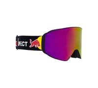 Red Bull Spect Eyewear - Maschera da sci - Jam Matt Black / Purple with Burgundy Mirror in Pelle - Nero