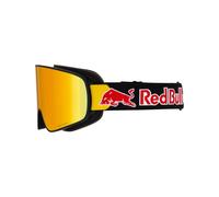 Red Bull Spect Eyewear - Maschera da sci - Rush Black - Orange With Red Mirror in Pelle - Nero