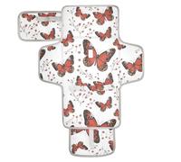Red Butterfly Riutilizzabile Pannolino Pad Fasciatoio con Tasca Tessuto Pannolino Fasciatoio Pad Viaggio con Built-in Cuscino Cambiadores de pa?ales para Bebes