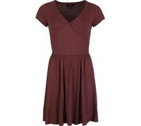 RED by EMP Donna Abito Basic Rosso Scuro con Scollo a V S