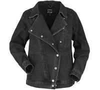 RED by EMP Donna Giacca di jeans nera con collo largo M