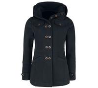 RED by EMP Donna Giacca nera di transizione in tessuto felpato XXL