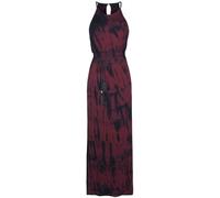 RED by EMP Donna Maxi Abito Rosso-Nero con Motivo Batik S