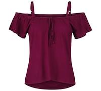 RED by EMP Donna T-Shirt Hang On Loose Bordeaux L