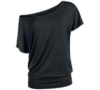 RED by EMP Donna T-Shirt Nera Taglio Comodo Basic XXL