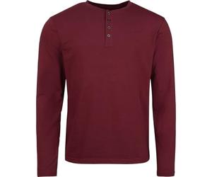 RED by EMP Uomo Camicia Rossa a Maniche Lunghe con abbottonatura
