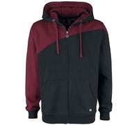 RED by EMP Uomo Giacca con Cappuccio Nero-Rosso L
