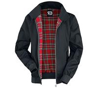 RED by EMP Uomo Giacca nera base con fodera a quadri XL